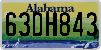 AL license plate 63DH843