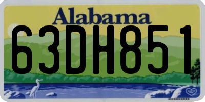 AL license plate 63DH851