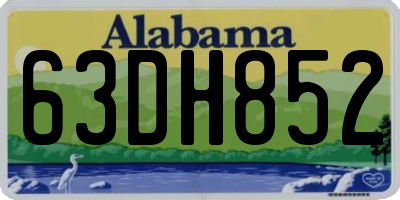AL license plate 63DH852