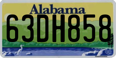 AL license plate 63DH858