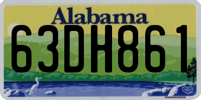 AL license plate 63DH861