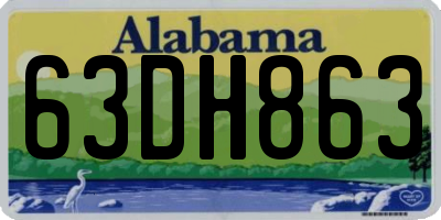 AL license plate 63DH863