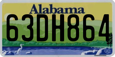 AL license plate 63DH864