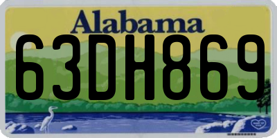 AL license plate 63DH869