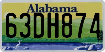 AL license plate 63DH874