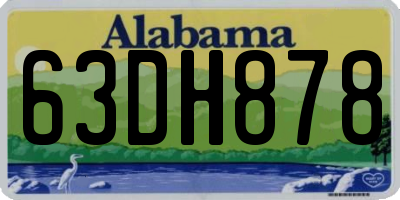 AL license plate 63DH878