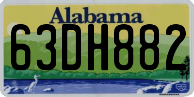 AL license plate 63DH882