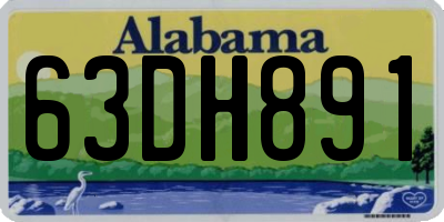 AL license plate 63DH891