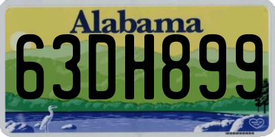 AL license plate 63DH899