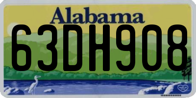 AL license plate 63DH908