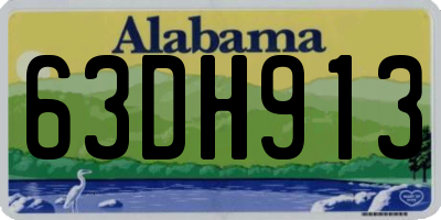 AL license plate 63DH913