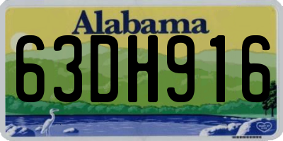 AL license plate 63DH916