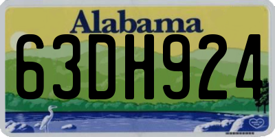AL license plate 63DH924