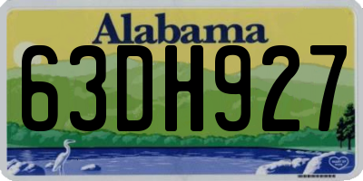AL license plate 63DH927