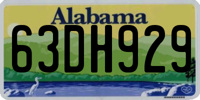 AL license plate 63DH929