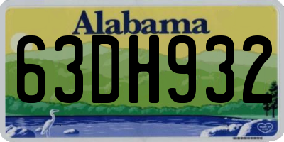 AL license plate 63DH932