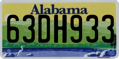 AL license plate 63DH933