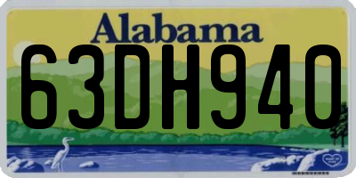 AL license plate 63DH940