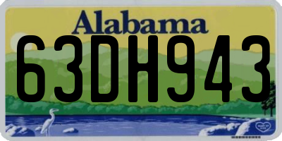 AL license plate 63DH943
