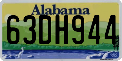 AL license plate 63DH944