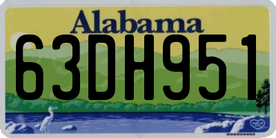 AL license plate 63DH951