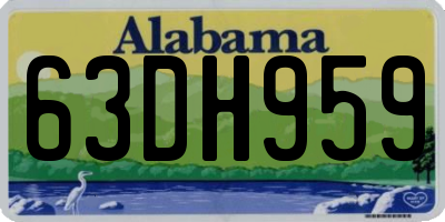 AL license plate 63DH959