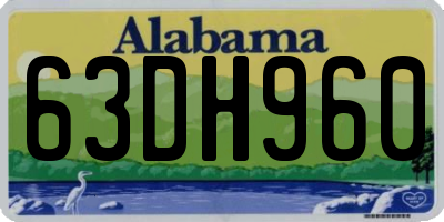 AL license plate 63DH960