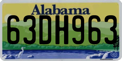 AL license plate 63DH963