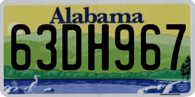 AL license plate 63DH967