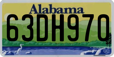AL license plate 63DH970