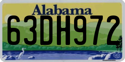 AL license plate 63DH972