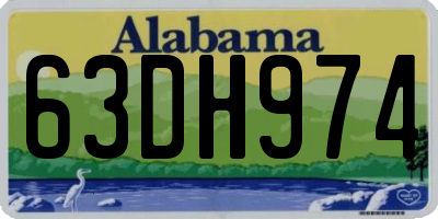 AL license plate 63DH974