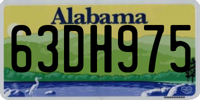 AL license plate 63DH975