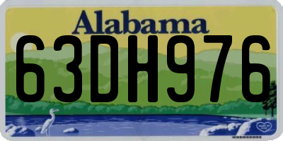 AL license plate 63DH976