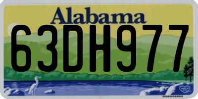 AL license plate 63DH977