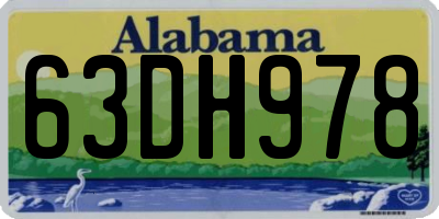 AL license plate 63DH978