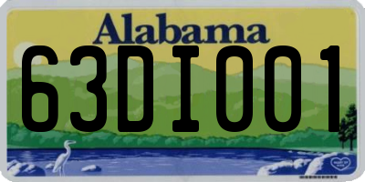 AL license plate 63DI001