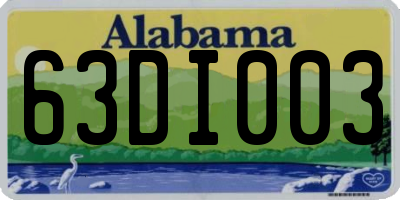 AL license plate 63DI003