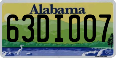 AL license plate 63DI007