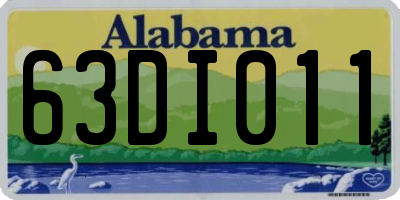 AL license plate 63DI011
