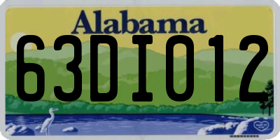 AL license plate 63DI012