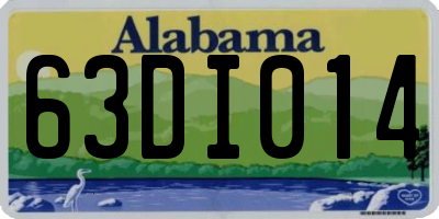 AL license plate 63DI014