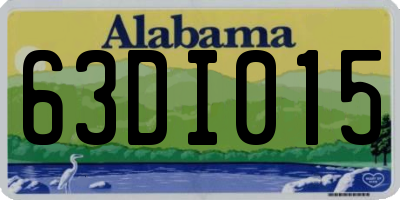 AL license plate 63DI015