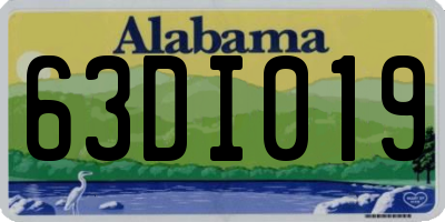 AL license plate 63DI019