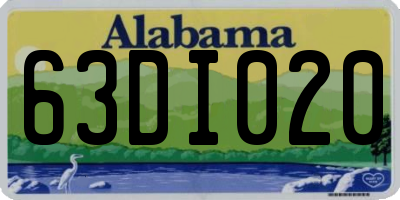 AL license plate 63DI020