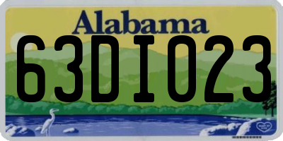 AL license plate 63DI023