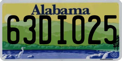 AL license plate 63DI025