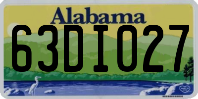 AL license plate 63DI027