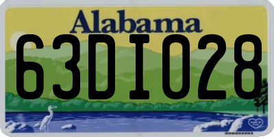 AL license plate 63DI028