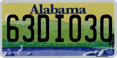 AL license plate 63DI030
